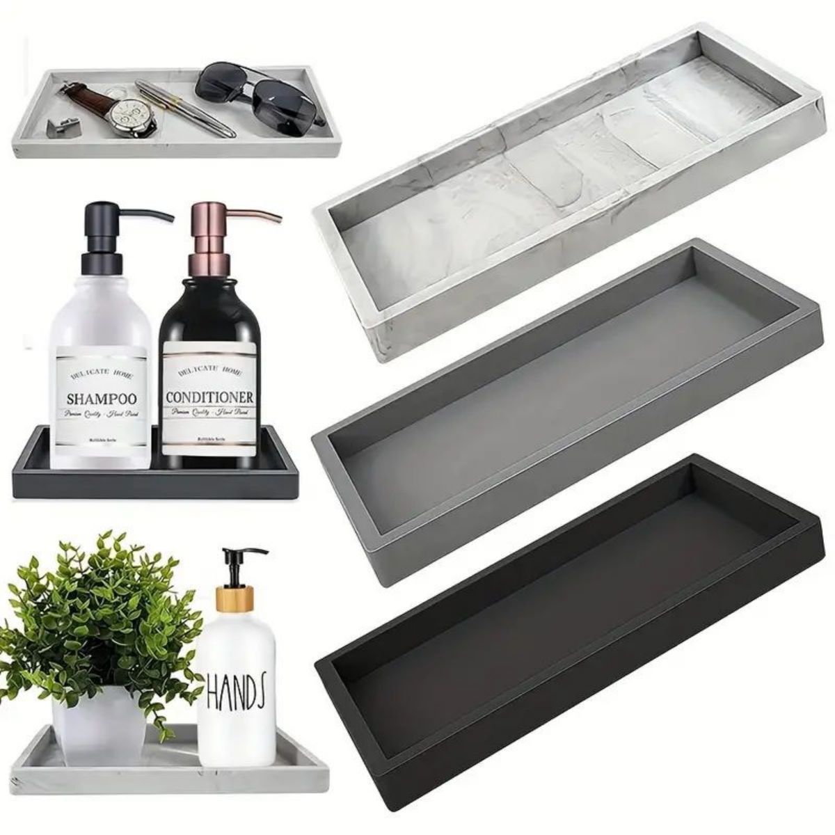 Office Tech Accessories - Многофункциональный силиконовый лоток для стола, органайзер