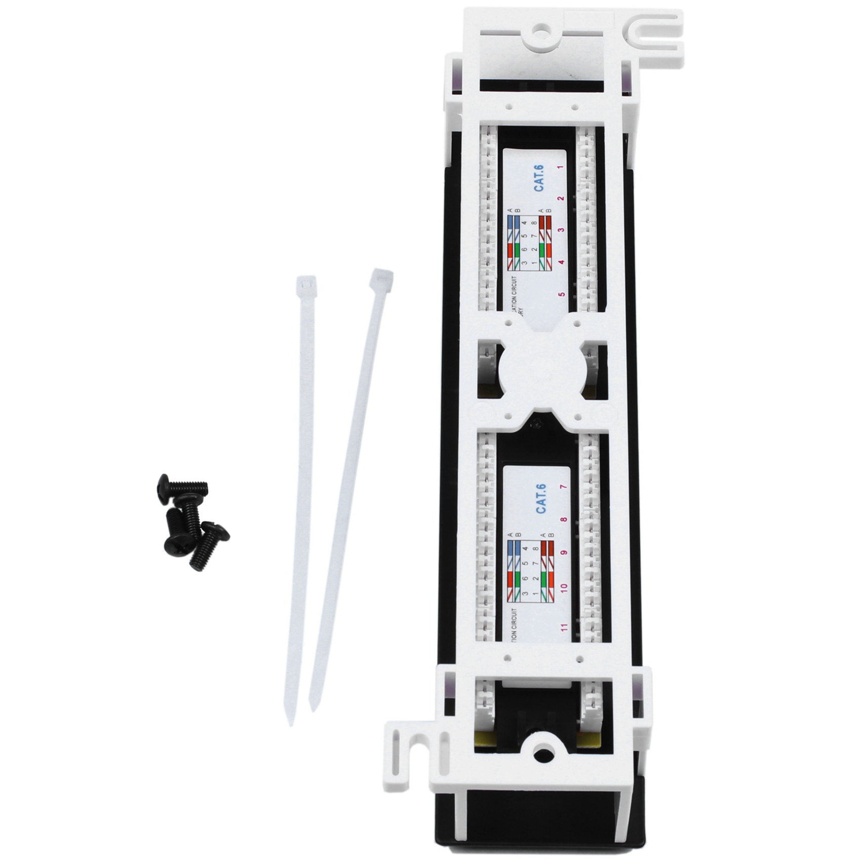 Patch Panel Cat6 - Сетевой инструментарий M51K-2X: 12-портовая патч-панель Cat6