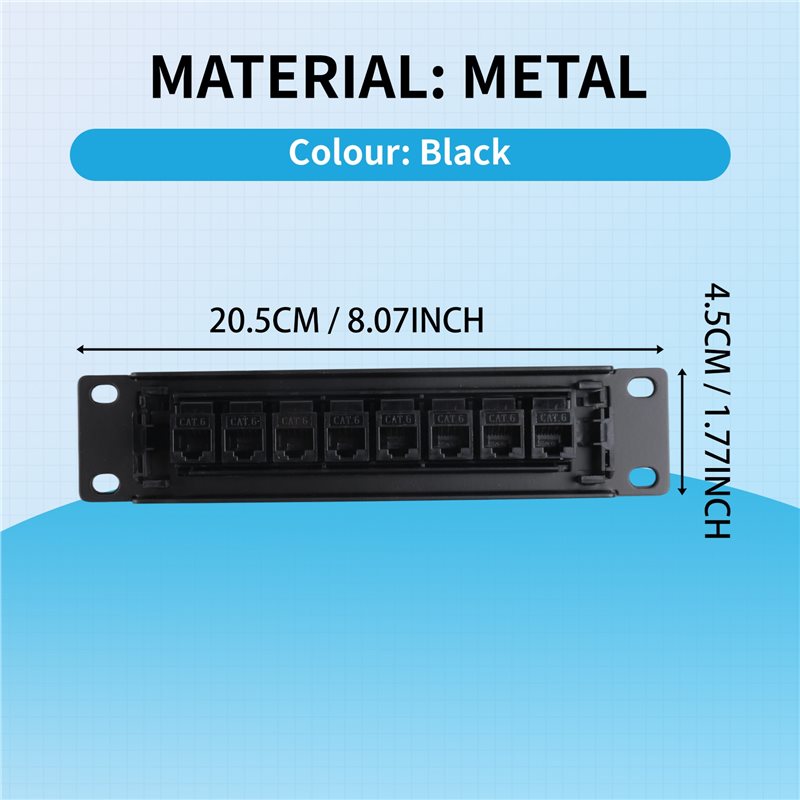 8-портовая сквозная патч-панел – обзор и цена Patch Panel Cat6