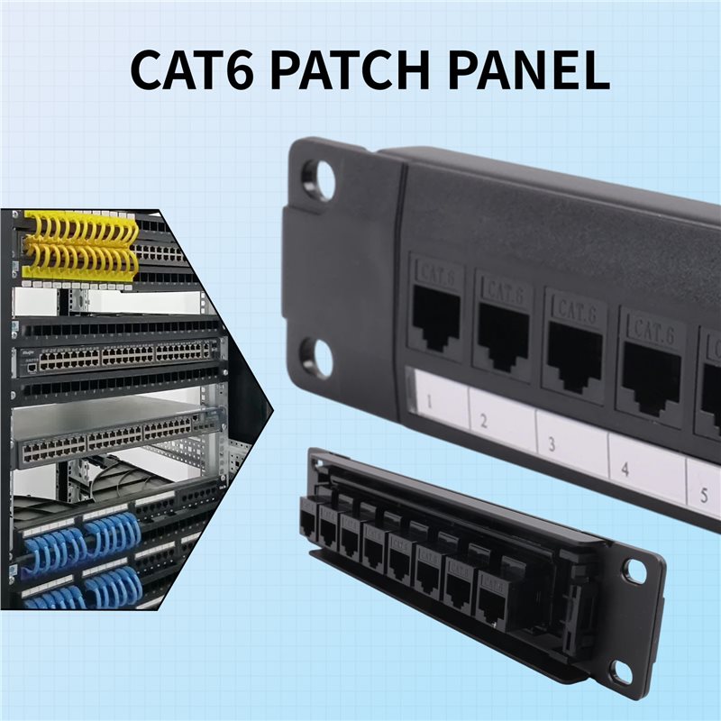 8-портовая сквозная патч-панел – обзор и цена Patch Panel Cat6