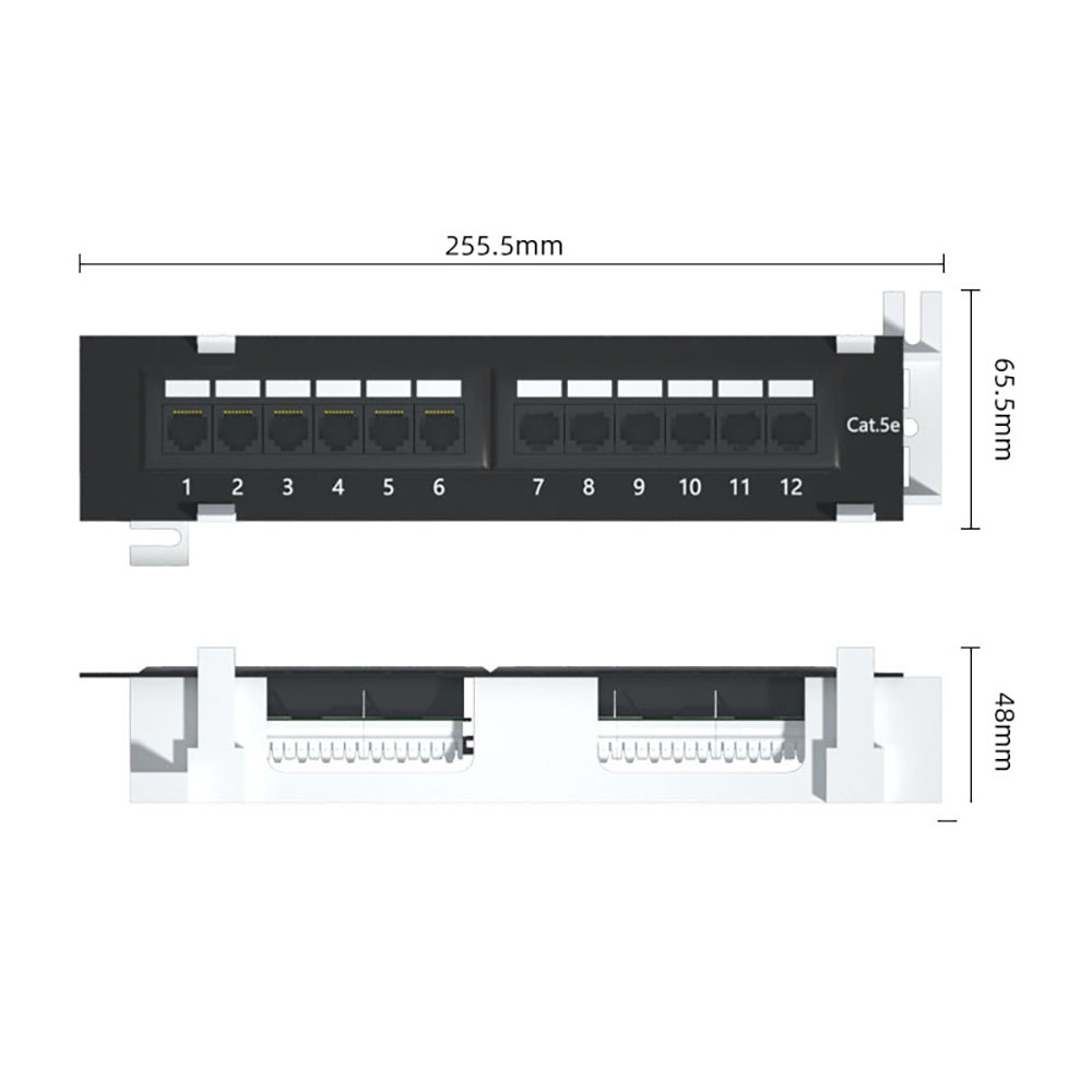 12-портовая настенная патч-пан – обзор и цена Patch Panel Cat6