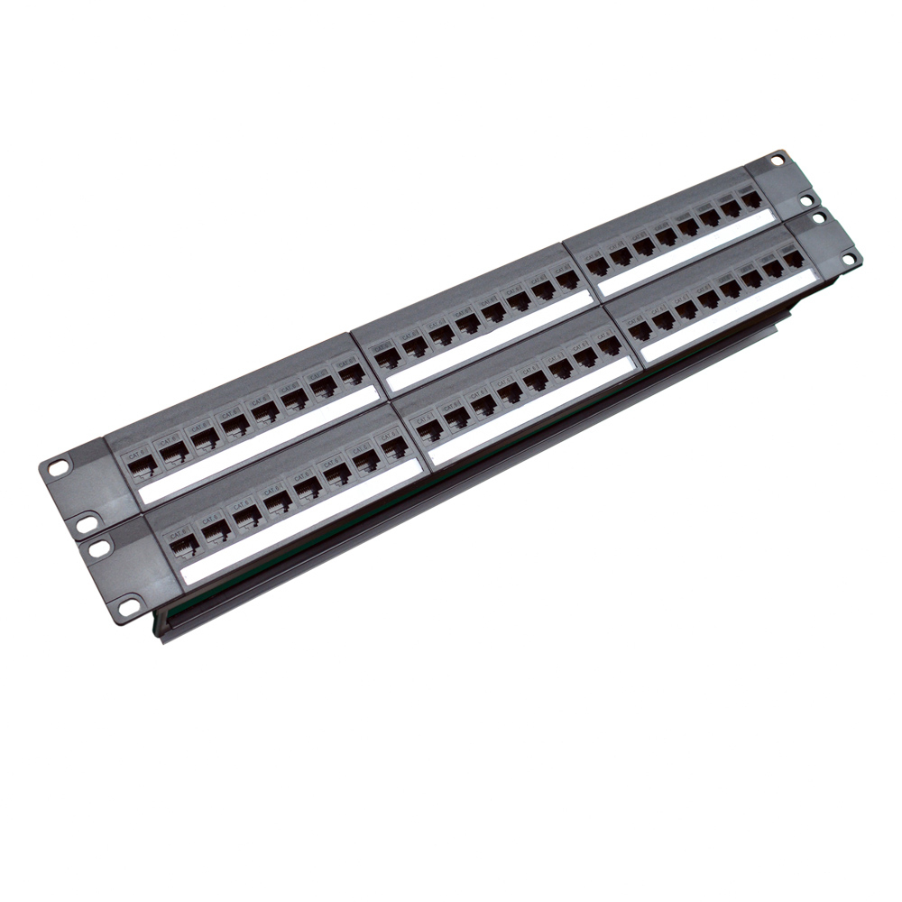 19in 2U шкаф проходной 48 Порт – обзор и цена Patch Panel Cat6